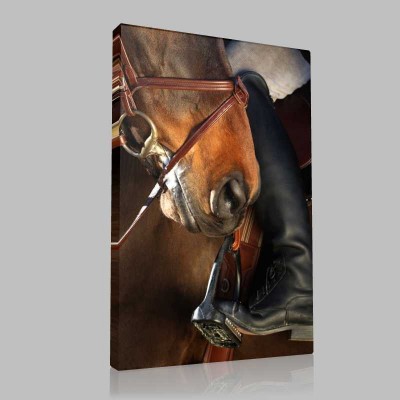 Jockey Horse Kanvas Tablo