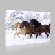 Karda Koşan Atlar Kanvas Tablo