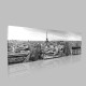 Siyah Beyaz Paris Panoraması  Kanvas Tablo