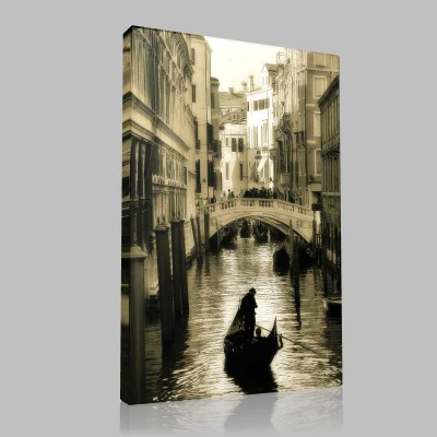 Siyah Beyaz Venedik İtalya Kanvas Tablo