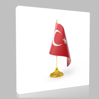 Küçük Türk Bayrağı Kanvas Tablo
