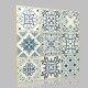 Collection Of 9 Ceramic Tiles In Retro Colors Kanvas Tablo