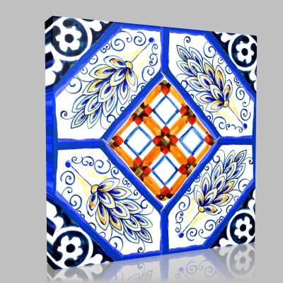 Majolica Decoration On Ceramic Tiles Kanvas Tablo
