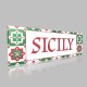 Sicily Travel Banner Vector Kanvas Tablo