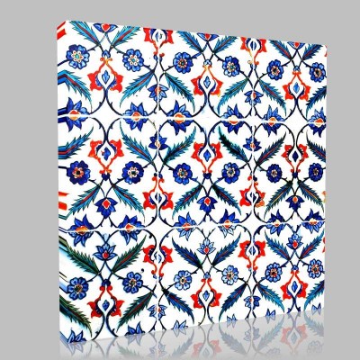 Ancient Tile Pattern On Ceramic Wall Kanvas Tablo