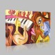 Abstract Jazz Music Oil Painting  Sax  Piano Kanvas Tablo
