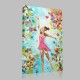 Beautiful Female Ballet Dancer Or Ballerina Dancing Around Flowers Kanvas Tablo