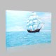 Blu Sea And Sailboat Kanvas Tablo