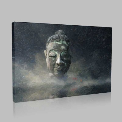 Buddha Head Kanvas Tablo