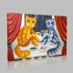 A Cat And Lady Cat Together Dine On The Windowsill Kanvas Tablo A Cat And Lady Cat Together Dine On The Windowsill Kanvas Tablo