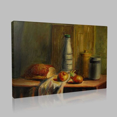 Vase Bottle Milk Bread Onion Kanvas Tablo Vase Bottle Milk Bread Onion Kanvas Tablo
