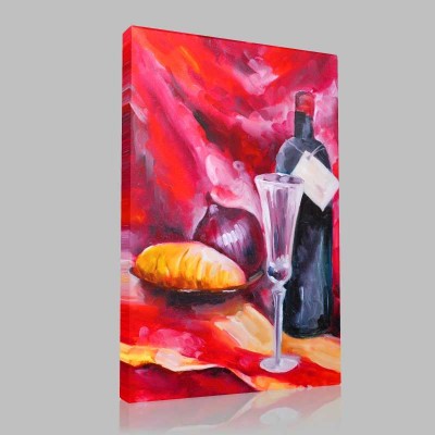 Wine And Bread Kanvas Tablo Wine And Bread Kanvas Tablo