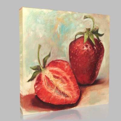 Whole And Half Of The Strawberry Kanvas Tablo Whole And Half Of The Strawberry Kanvas Tablo