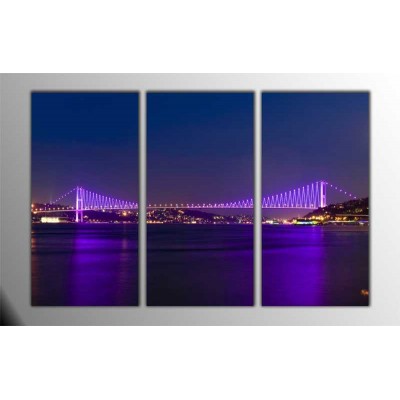 Boğaziçi Köprüsü İstanbul Parçalı Tablo 120X80Cm