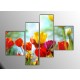 Günışığında Lale Bahçesi Parçalı Tablo 120X95Cm Günışığında Lale Bahçesi Parçalı Tablo 120X95Cm
