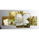 Beyaz Güller Parçalı Tablo 150X75Cm