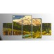 Dağ Ve Göl Manzarası Parçalı Tablo 150X75Cm