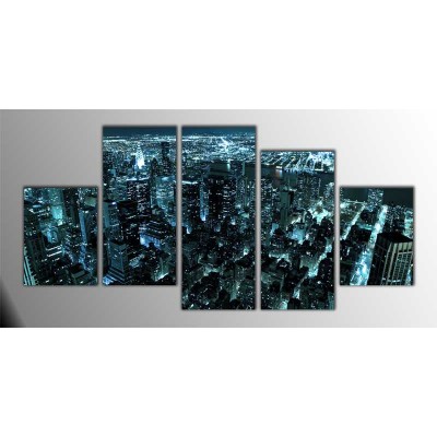 Manhattan Şehir Merkezi Amerika Parçalı Tablo 150X75Cm Manhattan Şehir Merkezi Amerika Parçalı Tablo 150X75Cm