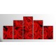 Kırmızı Güller Parçalı Tablo 125X60Cm